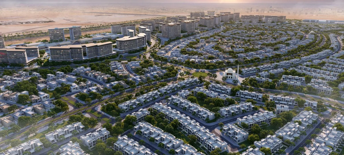 Aerial render of the Sobha Sanctuary masterplan, Dubai