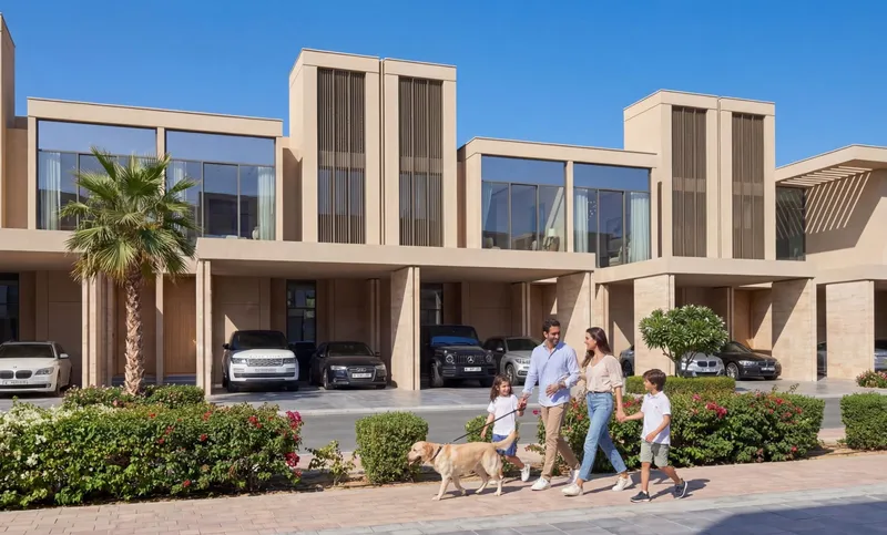 Front elevation of a four-bedroom villa at The Grove