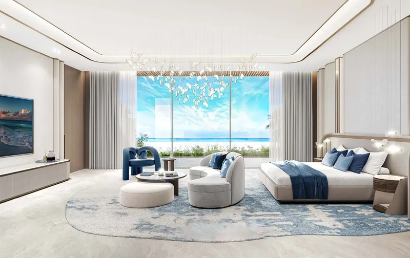 Grandeur Villa bedroom facing the sea