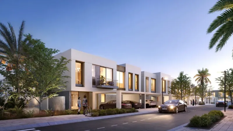 Alva at The Valley, residential street by Emaar