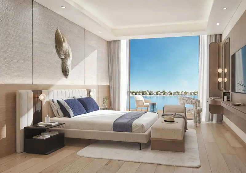 Blue Beach Residence apartment bedroom facing the water
