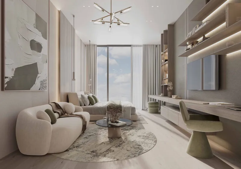 Furnished living room at Cove Boulevard by Imtiaz