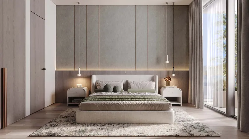 Furnished bedroom at Cove Edition 2