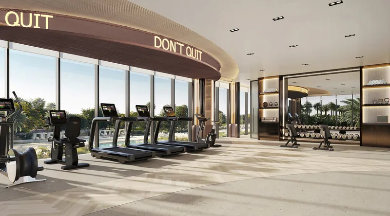 Fitness studio at Everly Place by Ellington Properties