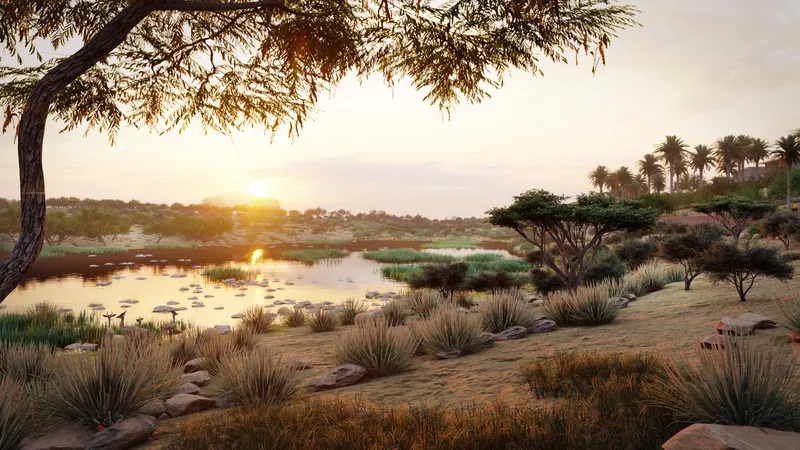 Wadi walk through the natural reserve at Expo Valley, Expo City Dubai