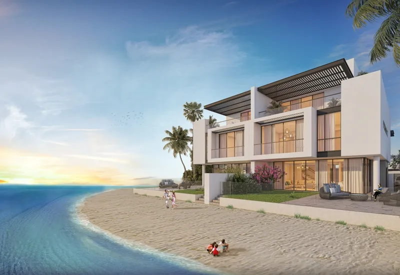 Sun Island smart villa exterior facing the beach