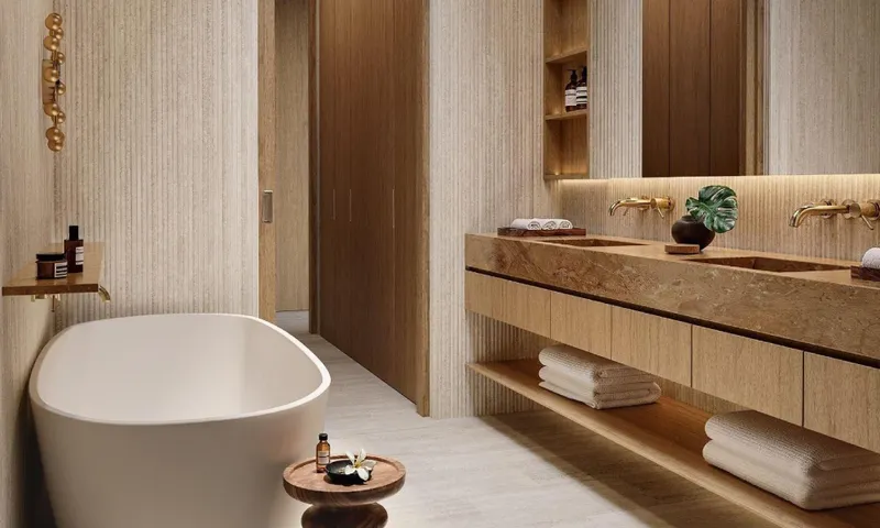 Bathroom render in a Sunrise Valley home, Nad Al Sheba