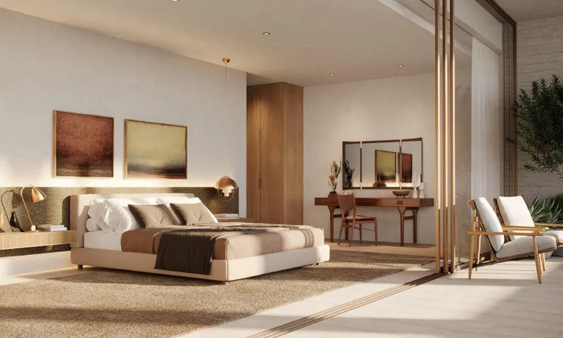Bedroom render in a Sunrise Valley home, Nad Al Sheba