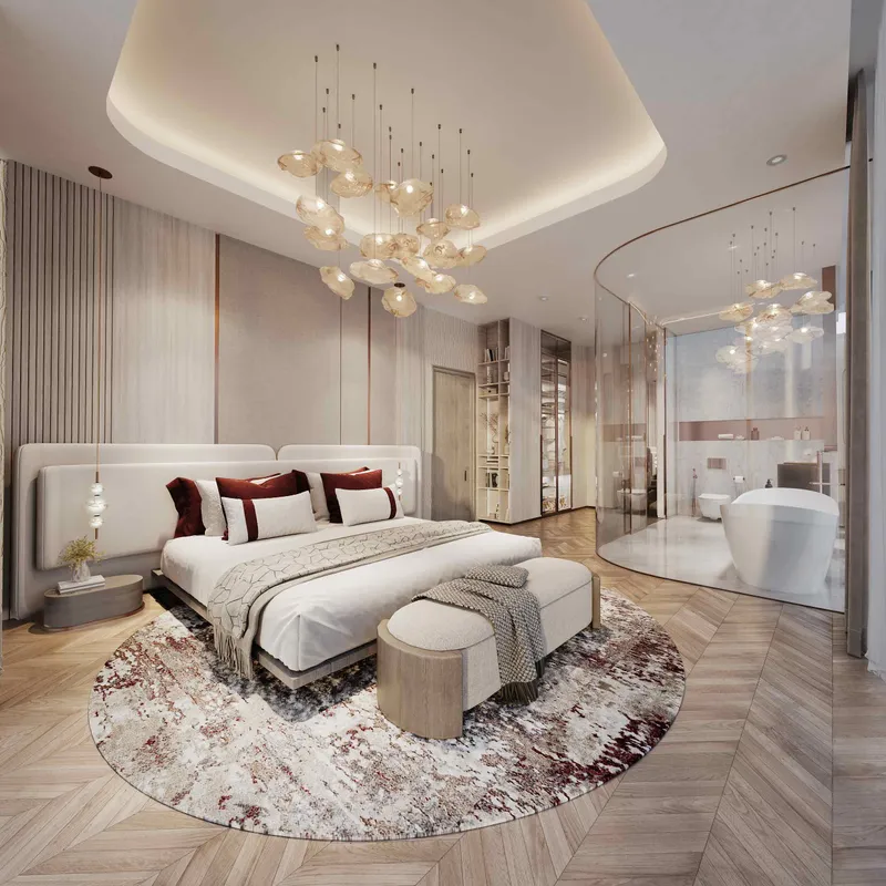 Master bedroom in a 4 bedroom duplex at The Symphony