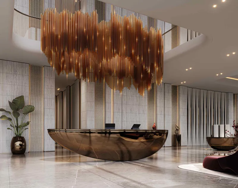 Office lobby reception at The Symphony