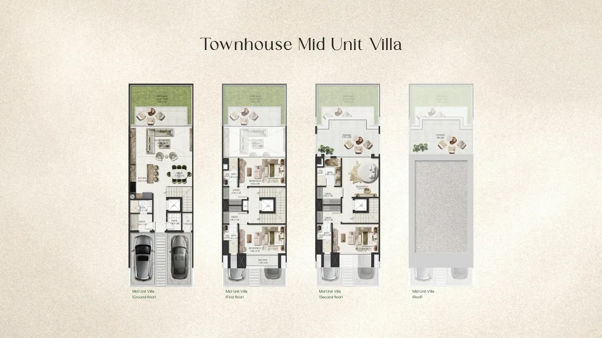 Tilal Binghatti 4 bedroom Townhouse floor plan, 2,775 sq ft
