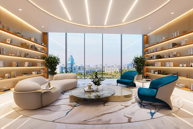 Library lounge at Timez by Danube