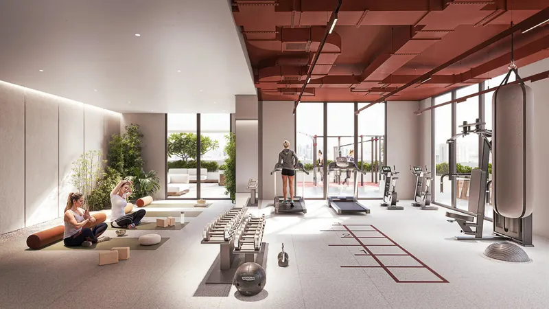 Gym at AUREL1A Residence