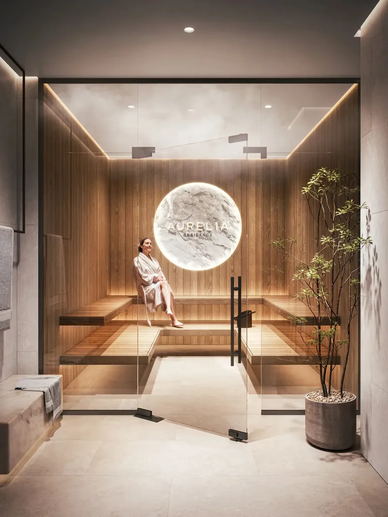 Sauna at AUREL1A Residence