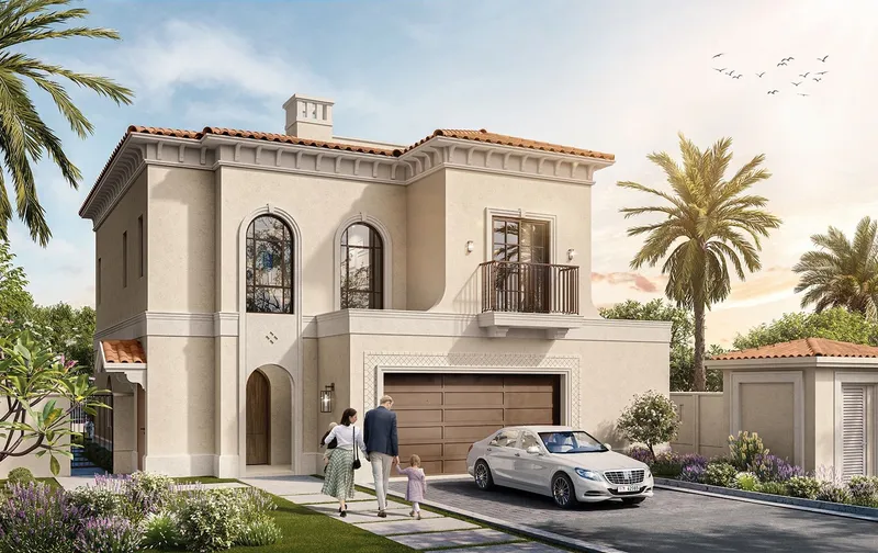 Three-bedroom Marbella villa with terracotta roof, arched windows and a double garage
