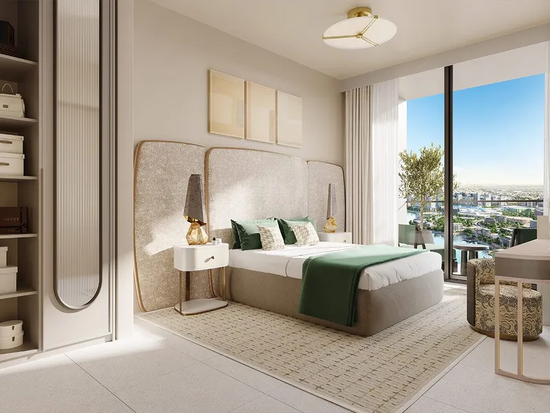 Interior render of a Creek Waters 2 bedroom with a view over the creek