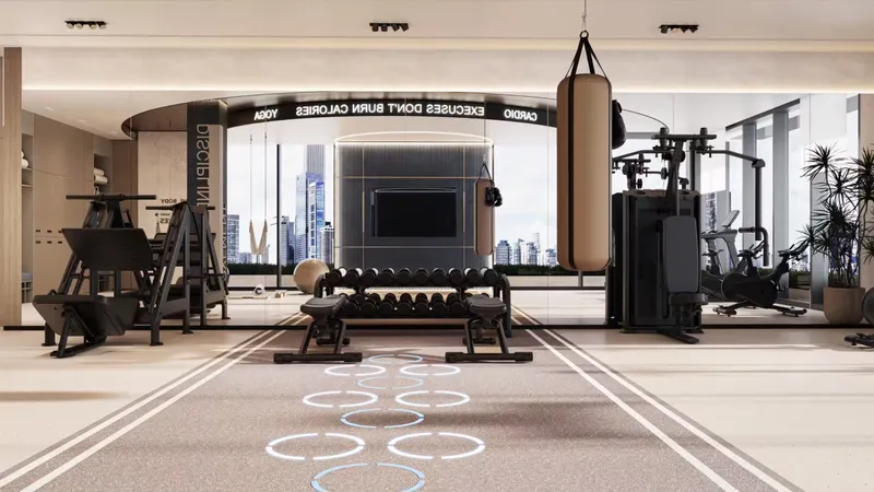 Indoor gym at Enre Residence