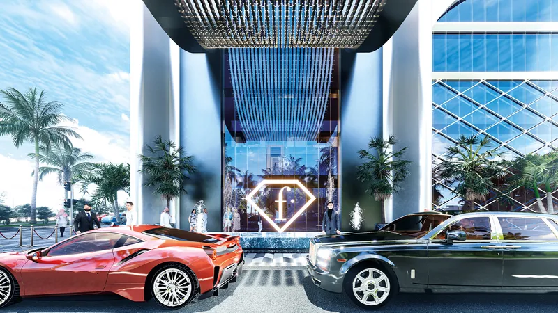 Entrance and drop-off at Fashionz by Danube