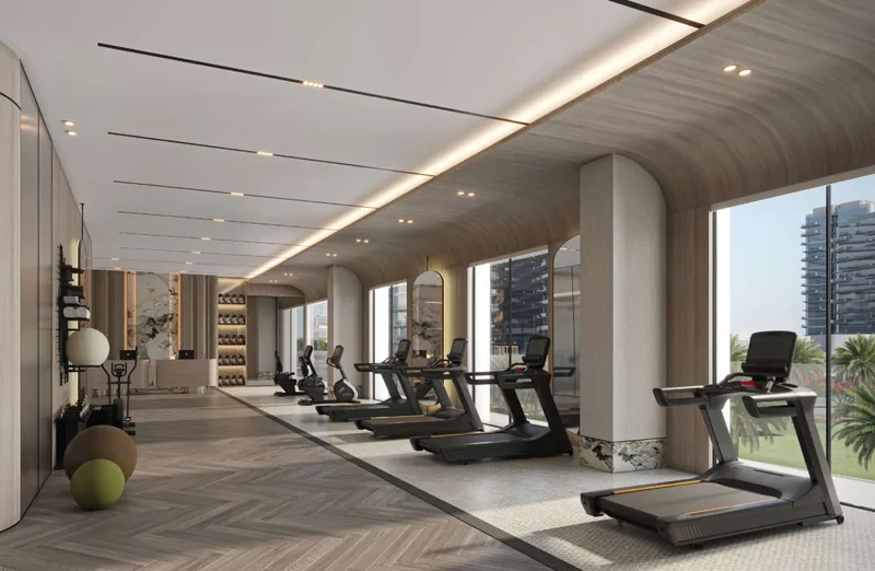 Render of the fitness centre at Mirasol II