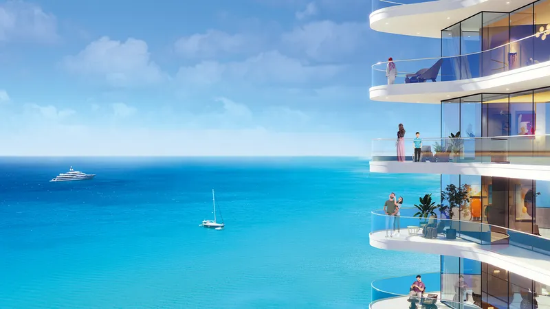 Balconies at Oceanz by Danube looking over the sea