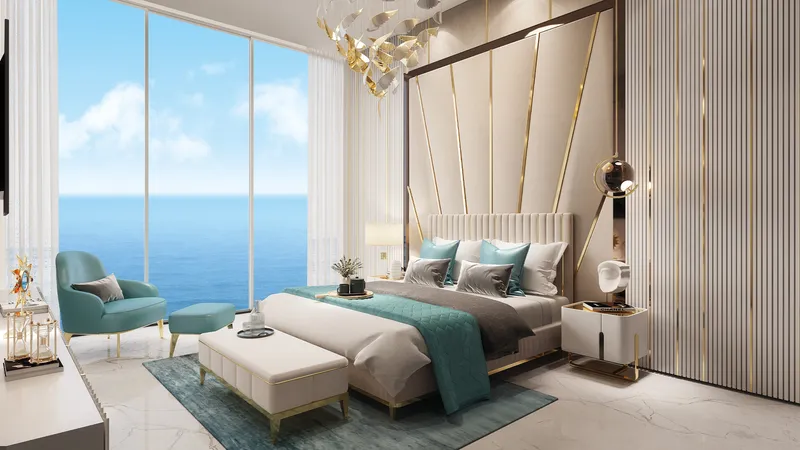 Bedroom with a sea view at Oceanz by Danube