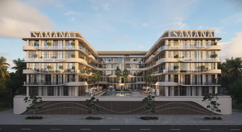 Render of Samana Hills South 3 in the early evening