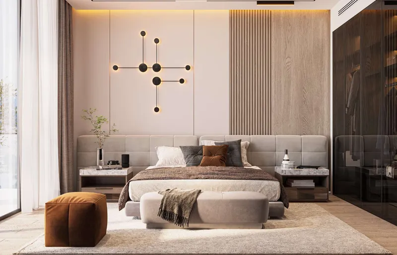 Render of a bedroom in a Samana Parkville apartment