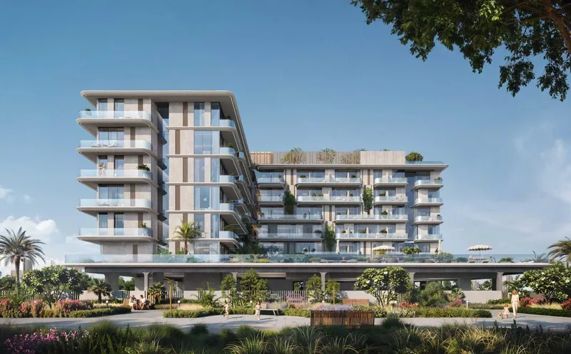 Render of Samana South Haven 2 seen from the landscaped gardens