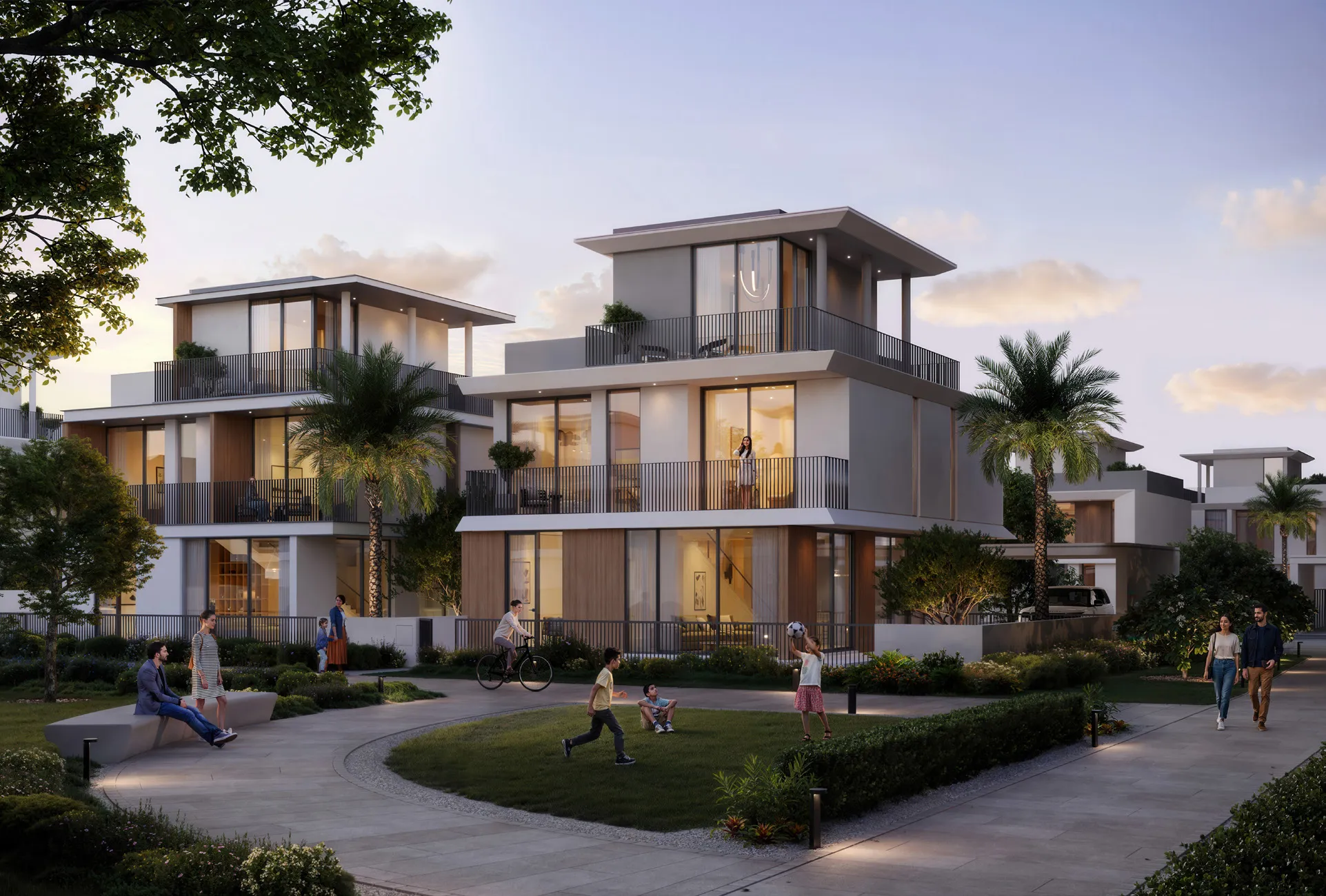 Selvara 3 villas by Emaar beside a landscaped park, Grand Polo Club & Resort, Dubai