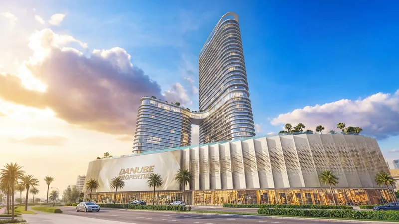 Serenz by Danube 50-storey tower above its retail podium in Jumeirah Village Circle