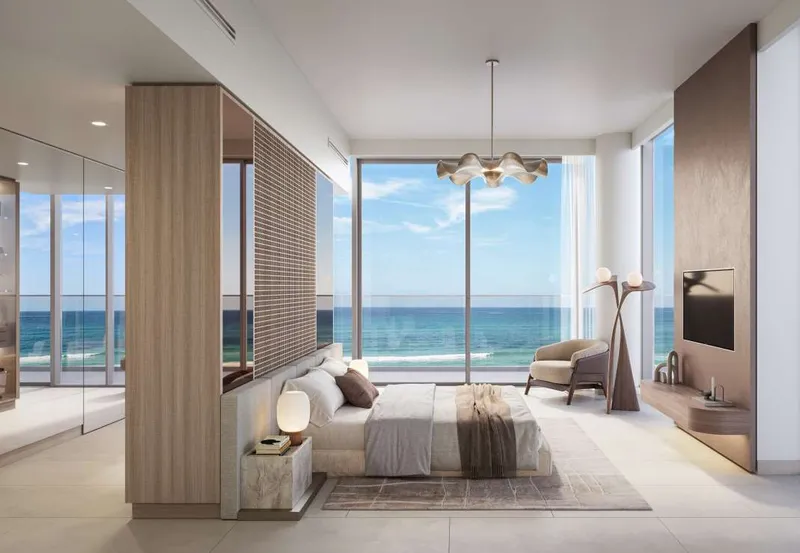 Render of a bedroom at Soto Grande with sea views