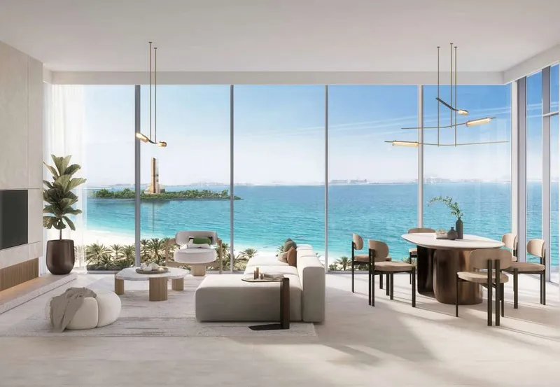 Render of a living room at Soto Grande with sea views